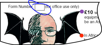 Picture illustrating where the Form No. is on the sponsorship forms.